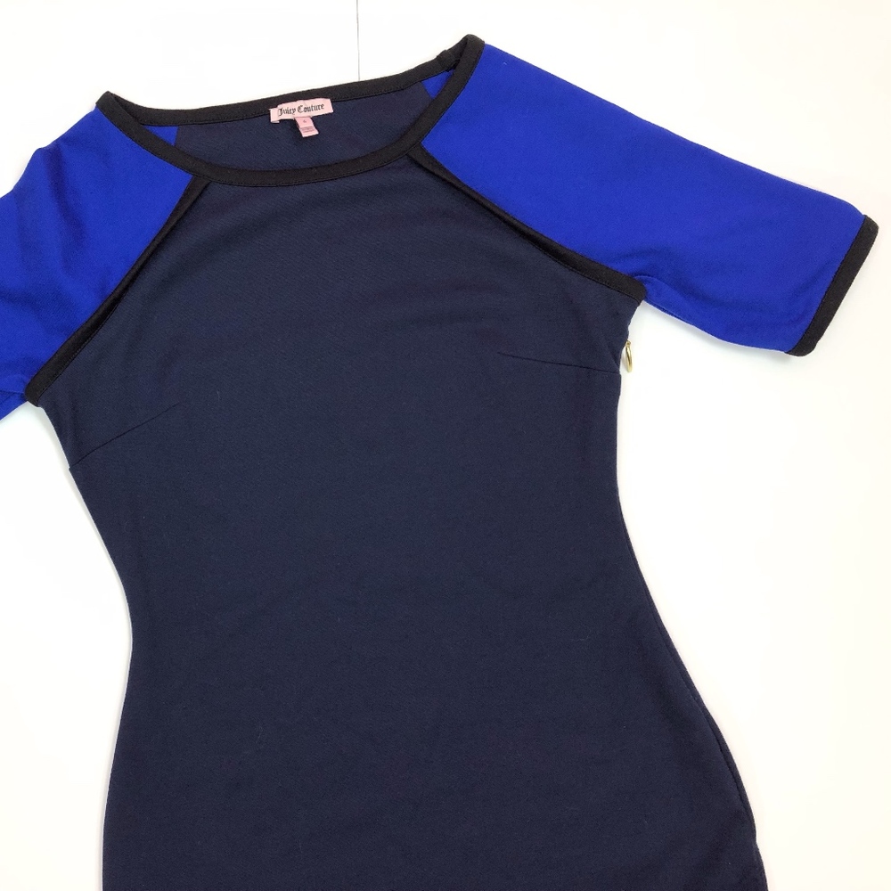 Juicy Couture Color block Midi Dress Size 6 Navy